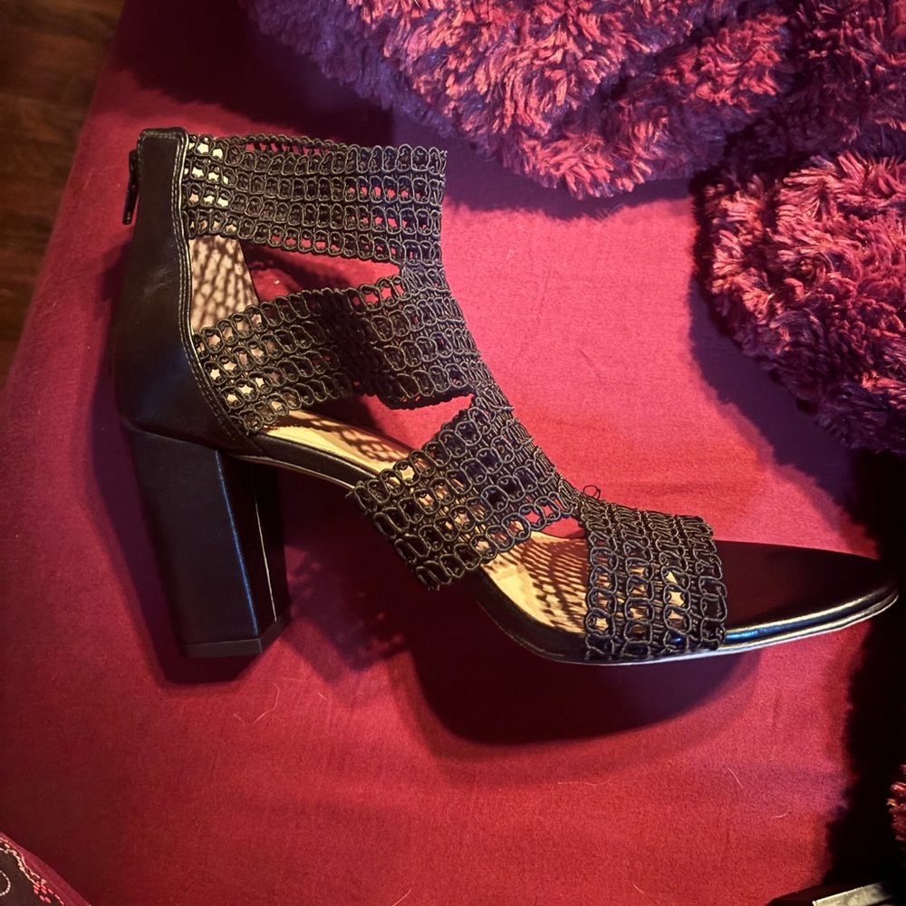 Inc. Woven Sandal Heels, size 9.5, never worn.